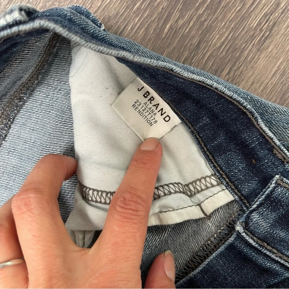 J Brand Light Blue Distressed Jeans Alana Size 24 - Picture 8 of 10